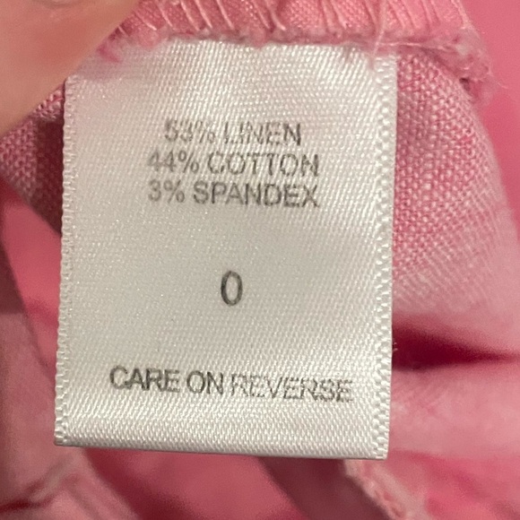 New York & Company Pink Red Linen Buckle Pants Size 0 - Picture 5 of 5